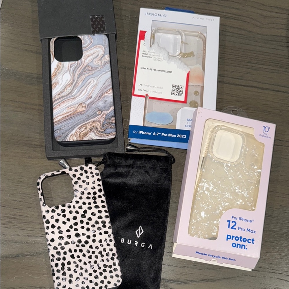 Gray and Black Cell Phone Cases for iPhone